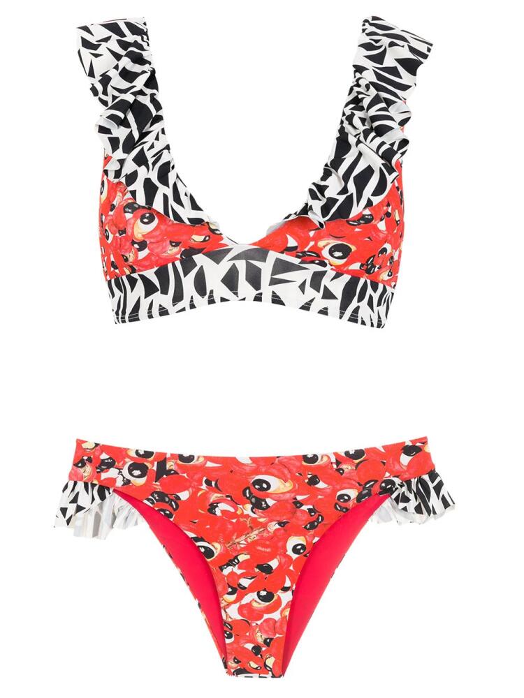 Isolda Guaraná multi-print bikini set - Red Cover