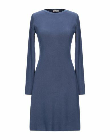 Cashmere Company Woman Mini dress Slate blue Wool, Cashmere, Nylon, Elastane Cover