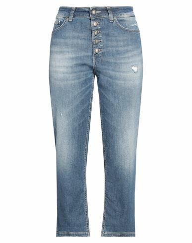 Dondup Woman Jeans Blue Cotton, Elastane Cover