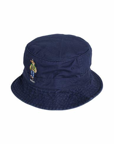 Polo Ralph Lauren Polo Bear Twill Bucket Hat Man Hat Navy blue Cotton Cover