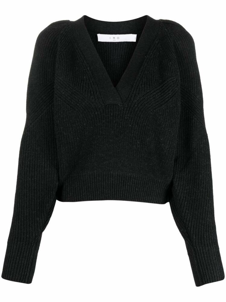 IRO Dinabe V-neck merino jumper - Black Cover