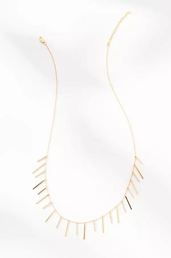 By Anthropologie Thin Fringe Necklace Cover