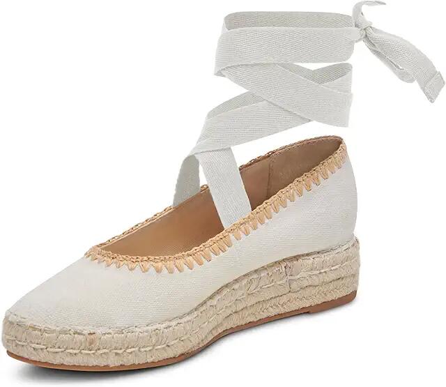 Dolce Vita Morgan (Ivory Canvas) Women's Flat Shoes Cover