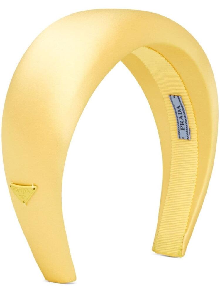 Prada silk-satin headband - Yellow Cover