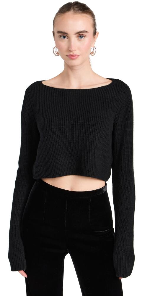 Le Kasha Cannes Cashmere Cropped Sweater Black Cover