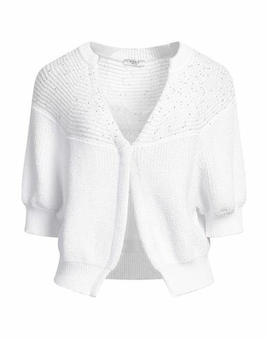 Peserico Woman Cardigan White Cotton, Polyester Cover