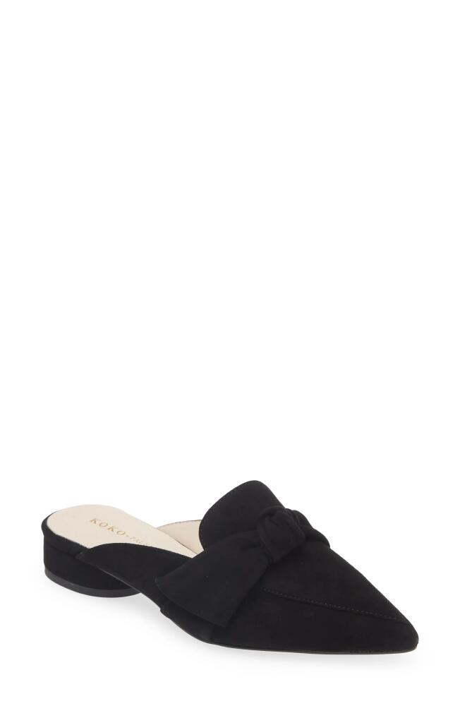 KOKO + PALENKI Quantum Pointed Toe Mule in Black Suede Cover