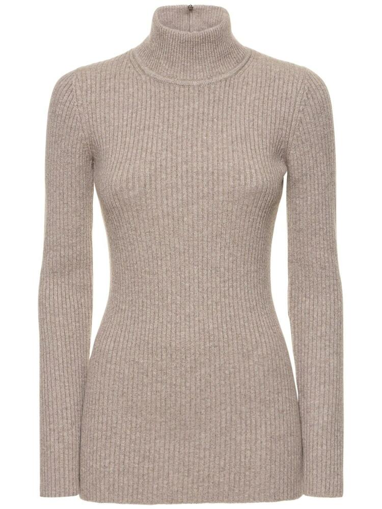 MICHAEL KORS COLLECTION Cashmere Blend Knit Turtleneck Sweater Cover