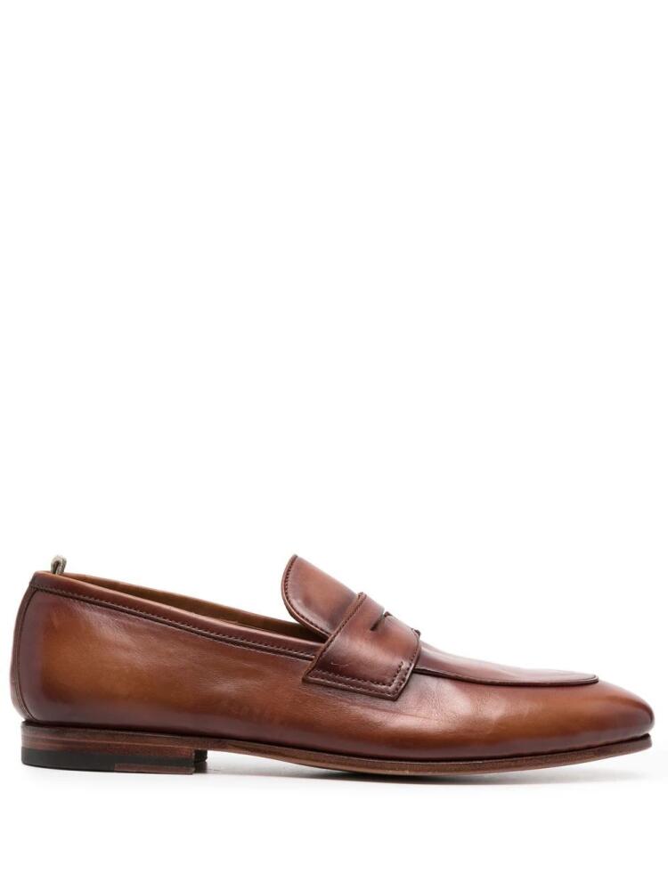 Officine Creative Barona penny-slot leather loafers - Brown Cover