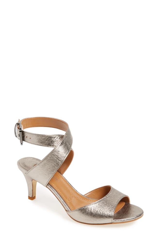 J. Reneé Soncino Strappy Sandal in Metallic Taupe Leather Cover