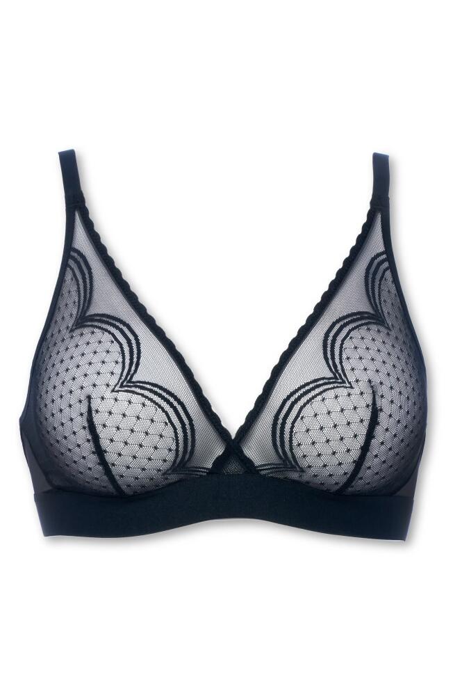 Huit Florence Lace & Mesh Bralette in Black Cover