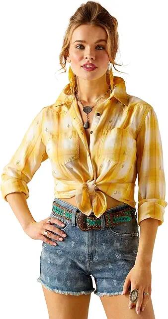 Ariat Billie Jean Shirt (Cactus Plaid) Women's Clothing Cover