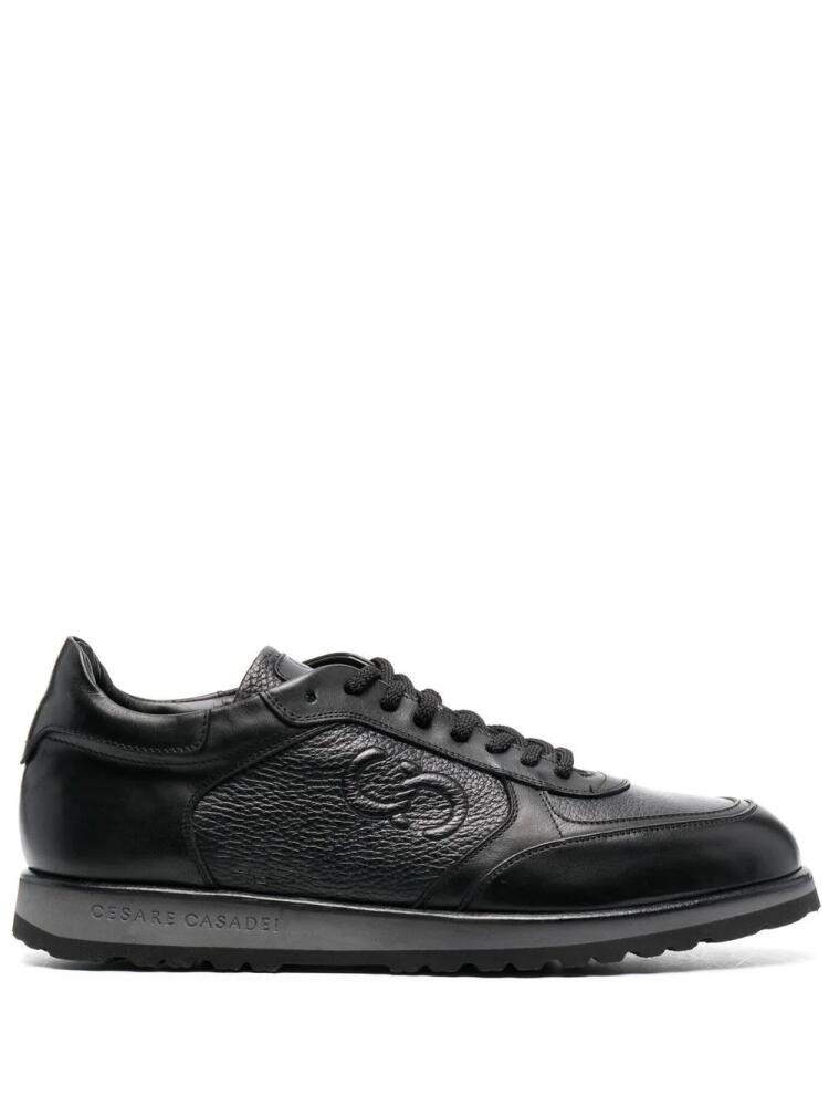 Casadei logo low-top sneakers - Black Cover