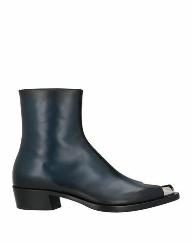 Alexander Mcqueen Man Ankle boots Midnight blue Leather Cover