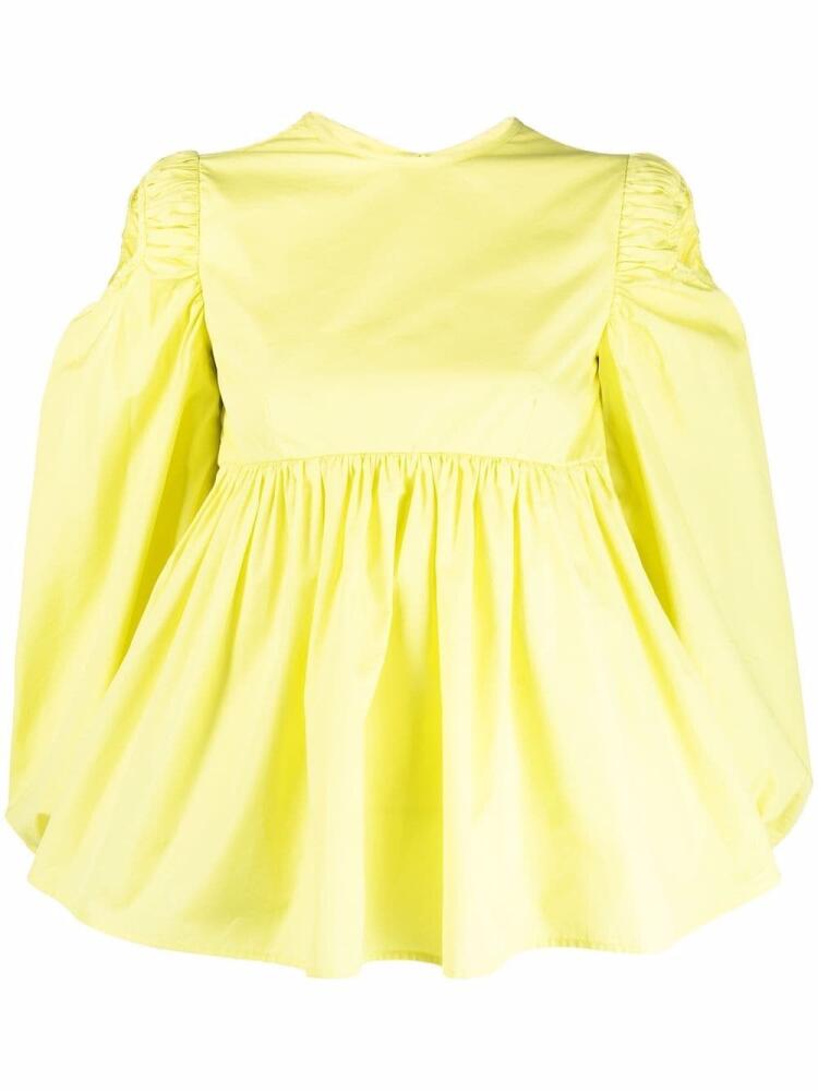 Cecilie Bahnsen puff sleeve top - Yellow Cover