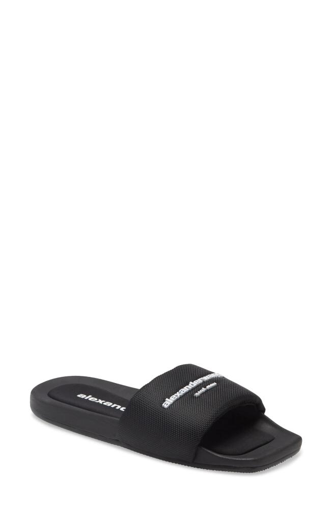 Alexander Wang Pool Slide in Black Cover