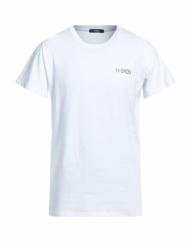 14bros Man T-shirt White Cotton Cover