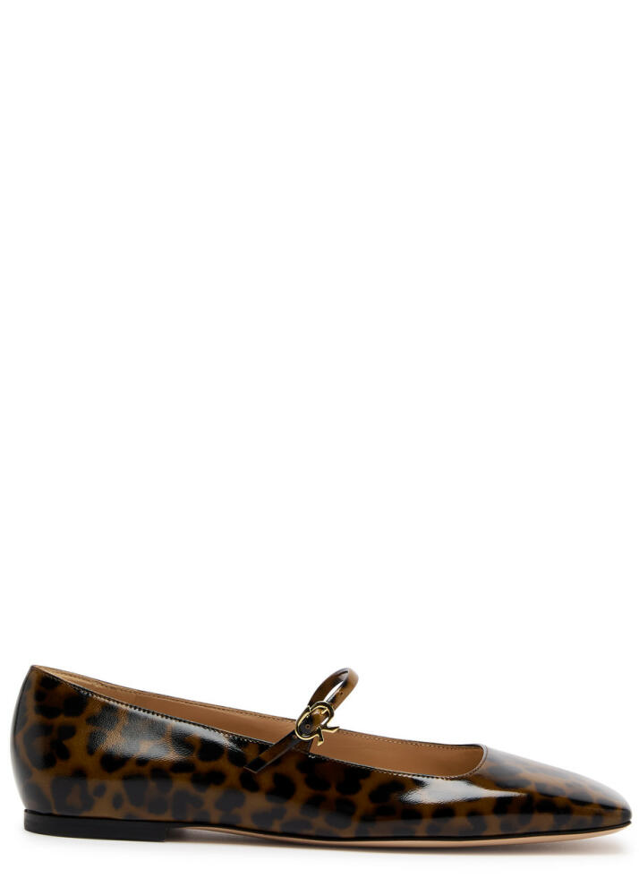 Gianvito Rossi Christina Leopard-print Leather Mary Jane Flats Cover