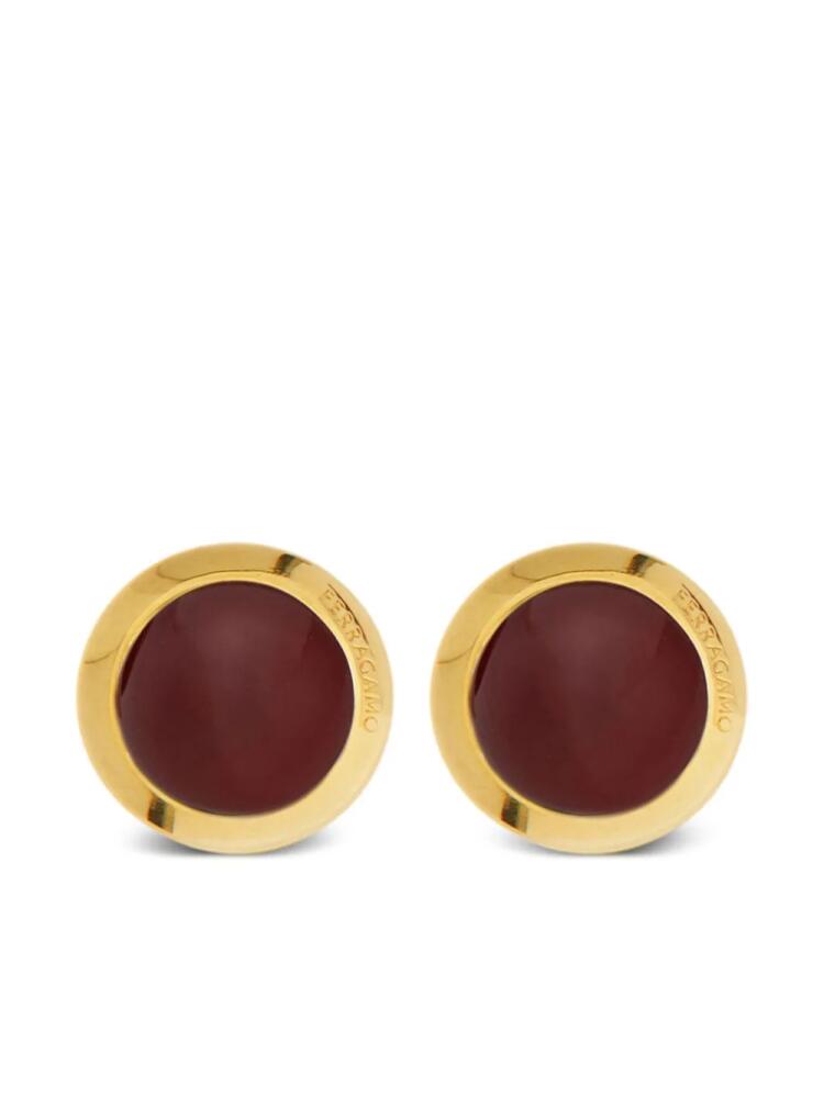 Ferragamo semi-precious stone-embellished earrings - Red Cover