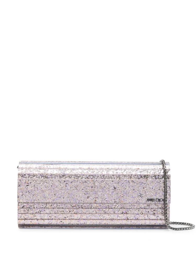 Jimmy Choo Sweetie glittered clutch bag - Silver Cover