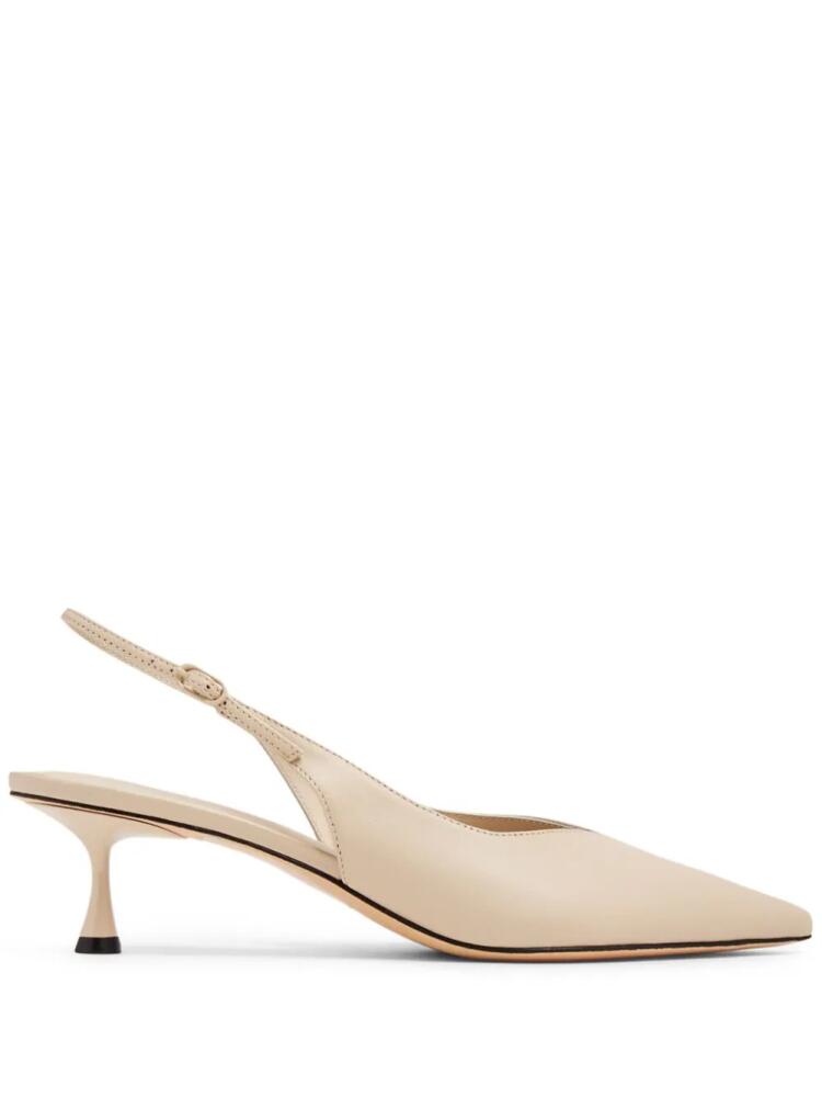 Studio Amelia Razor 50mm leather pumps - Neutrals Cover