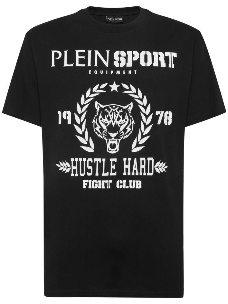 Plein Sport logo-print cotton polo shirt - Black Cover