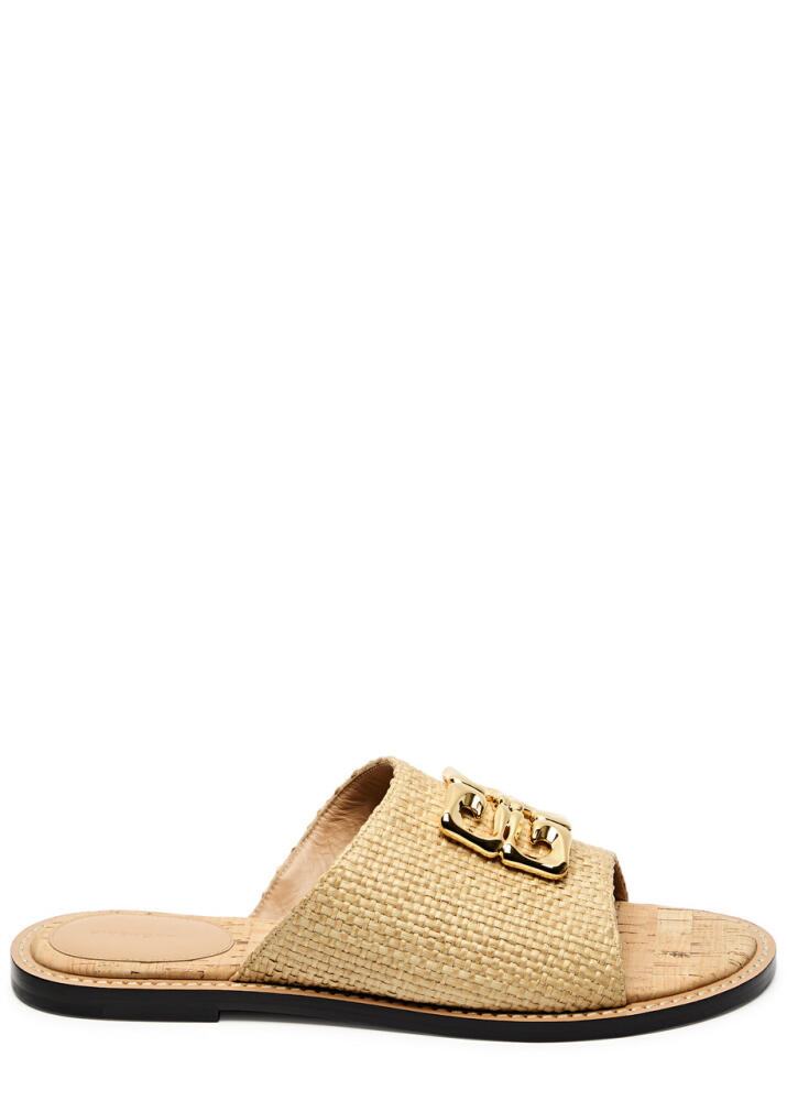 Givenchy 4G Liquid Raffia Sliders - Natural Cover