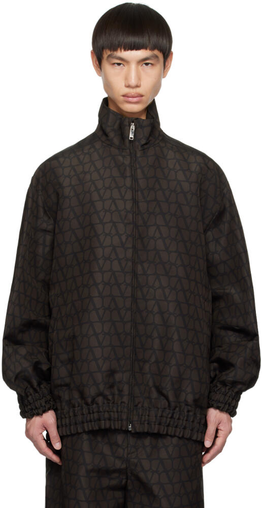 Valentino Brown Printed Jacket Cover