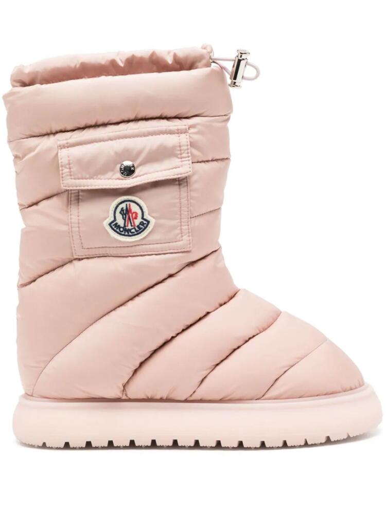 Moncler Gaia logo-patch snow boots - Pink Cover