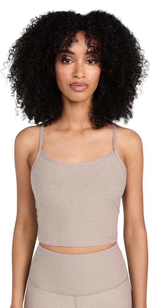 Beyond Yoga Spacedye Slim Racerback Cropped Tank Birch Heather Cover