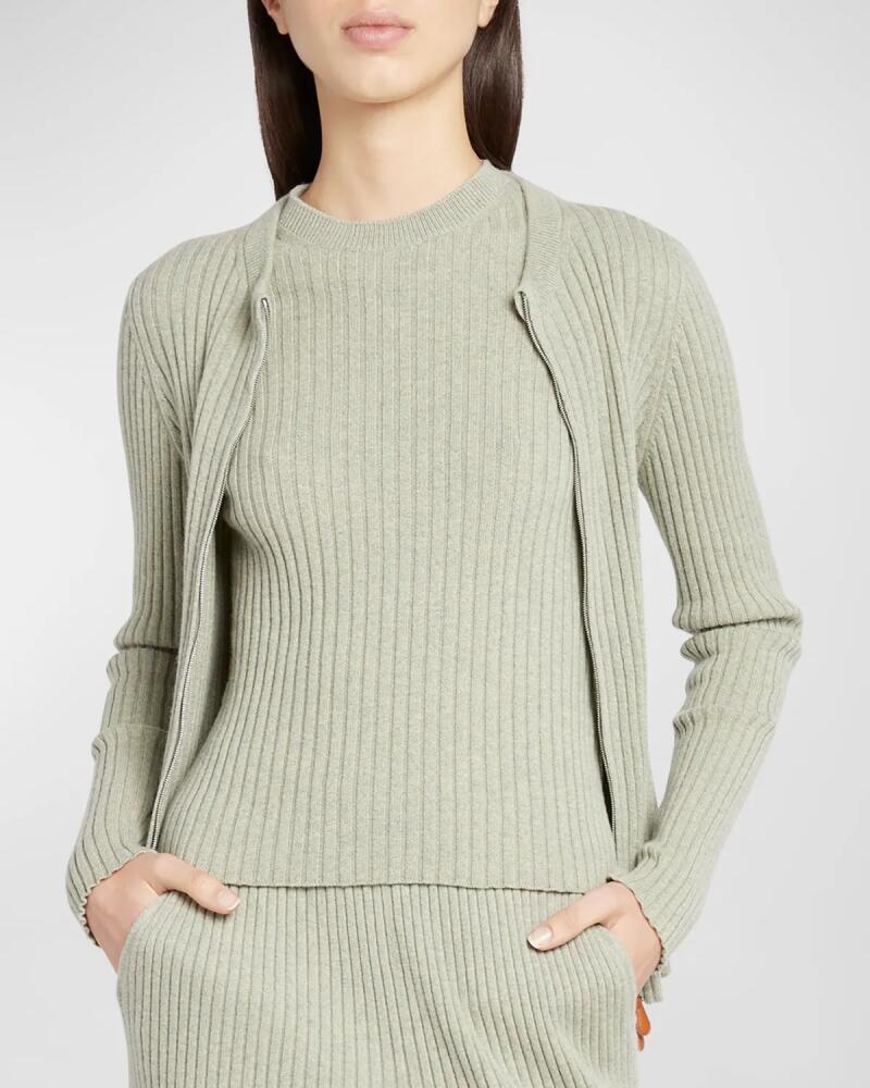 Loro Piana Cashmere Ribbed Knit Top Cover