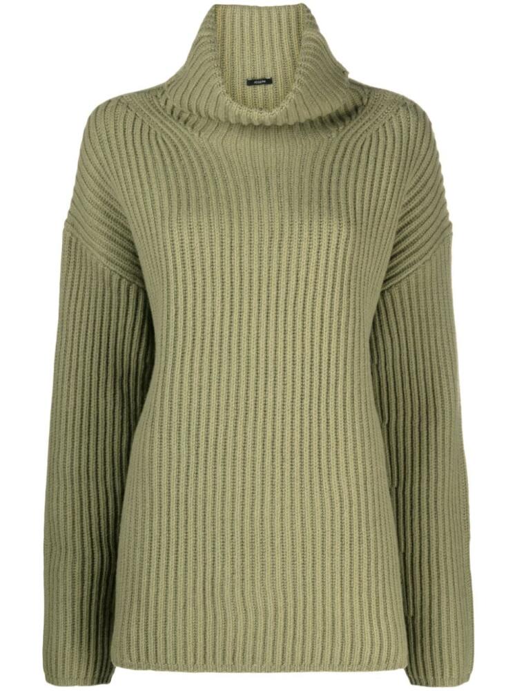 JOSEPH roll-neck merino wool jumper - Green Cover