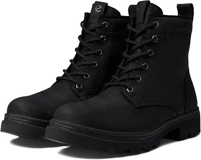 ECCO Grainer Waterproof Lace Boot (Black) Women's Shoes Cover