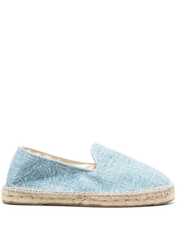 Manebi geometric-pattern raffia espadrilles - Blue Cover