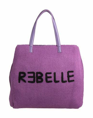 Rǝbelle Woman Handbag Purple Wool, Polyurethane Cover