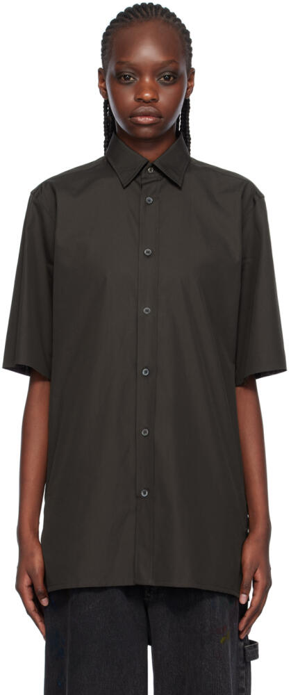 Maison Margiela Brown Raw Edge Shirt Cover