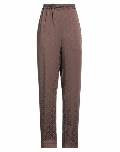 Marine Serre Woman Pants Cocoa Acetate, Viscose, Elastane Cover