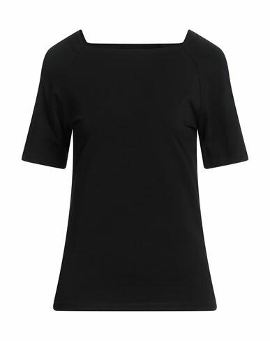 Diana Gallesi Woman T-shirt Black Cotton, Elastane Cover