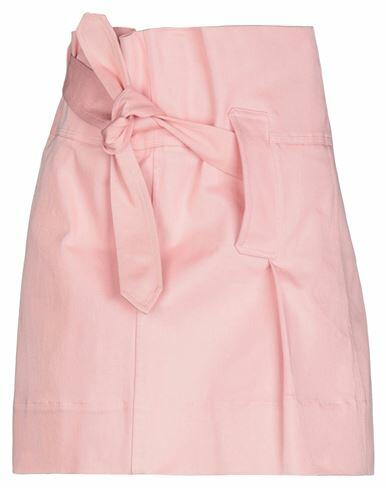 Ferragamo Woman Mini skirt Pink Cotton, Polyurethane Cover