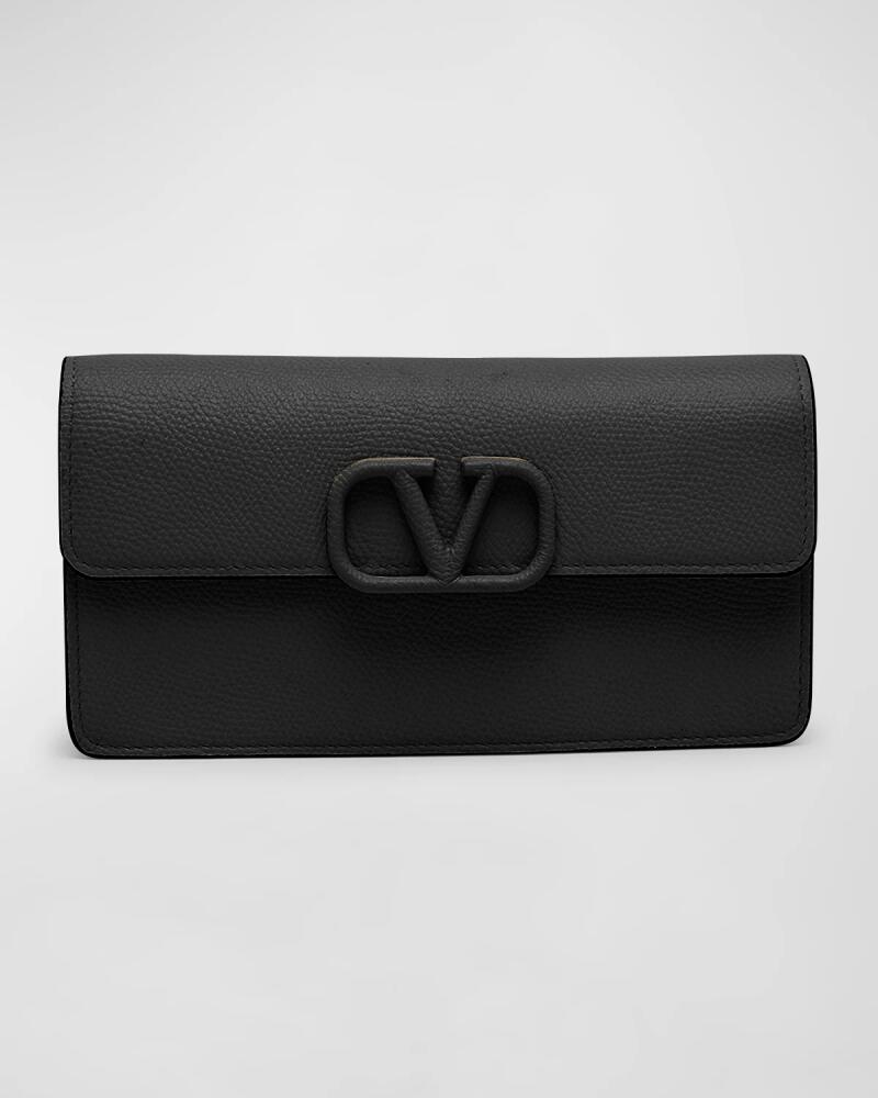 Valentino Garavani VLOGO Flap Leather Wallet on Chain Cover