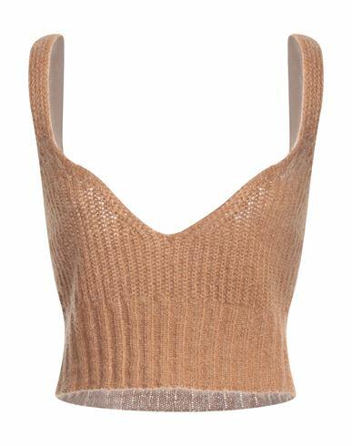 Sfizio Woman Top Camel Acrylic, Nylon, Mohair wool, Wool Cover