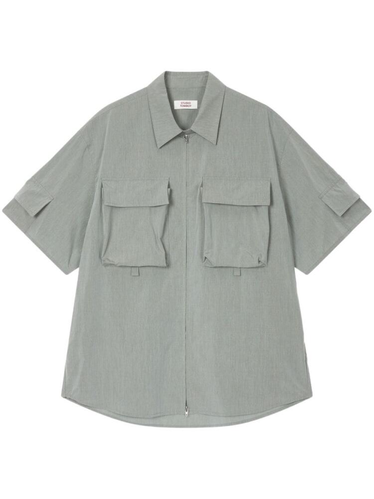 STUDIO TOMBOY zip-up cargo shirt - Grey Cover