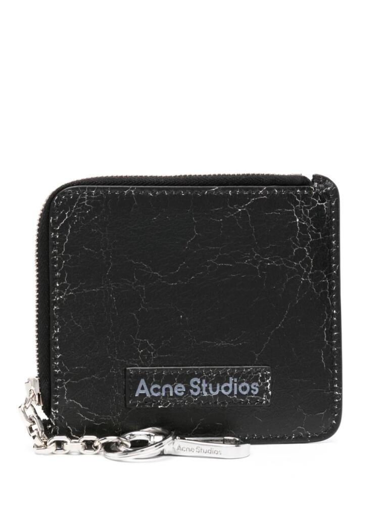 Acne Studios logo-patch leather wallet - Black Cover