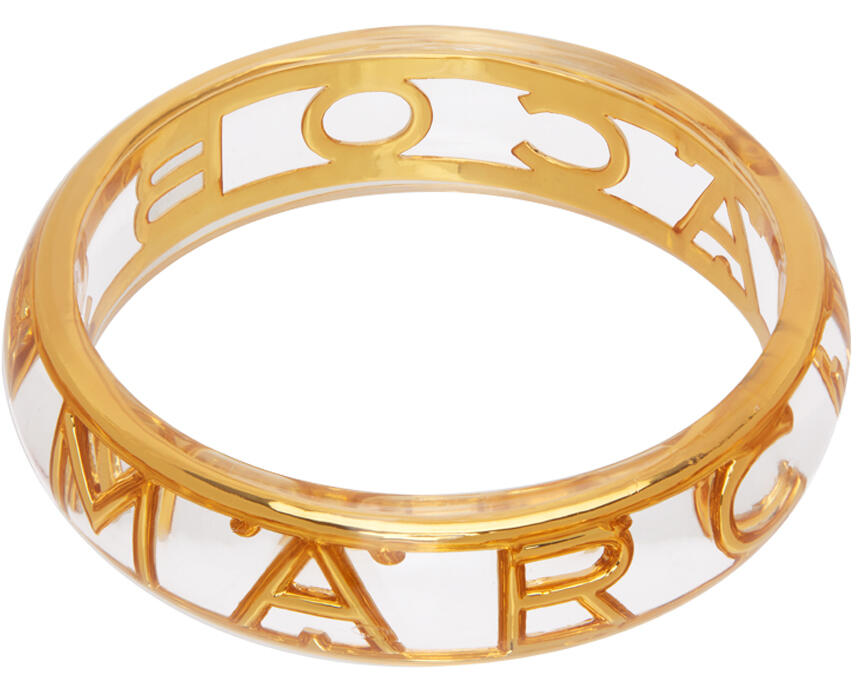 Marc Jacobs Gold & Transparent 'The Monogram' Cuff Bracelet Cover