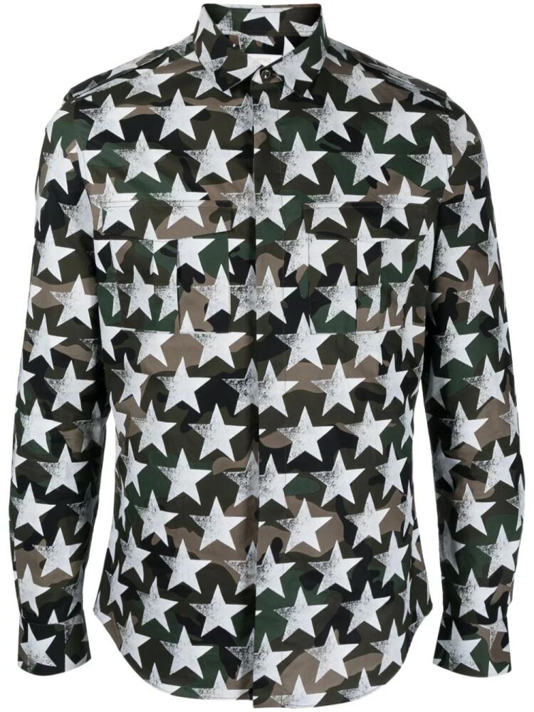 Valentino Garavani star-print cotton shirt - Black Cover