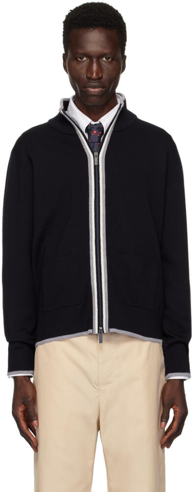 Thom Browne Navy Zip Cardigan Cover