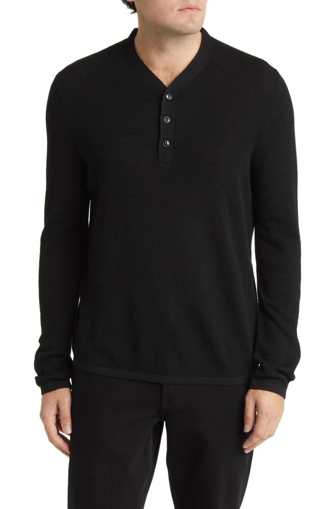 Bonobos Performance Waffle Knit Henley in Black Cover