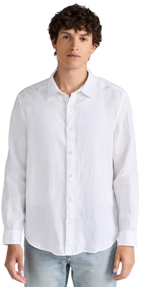 Fair Harbor The Island Long Sleeve Linen Shirt White Cover