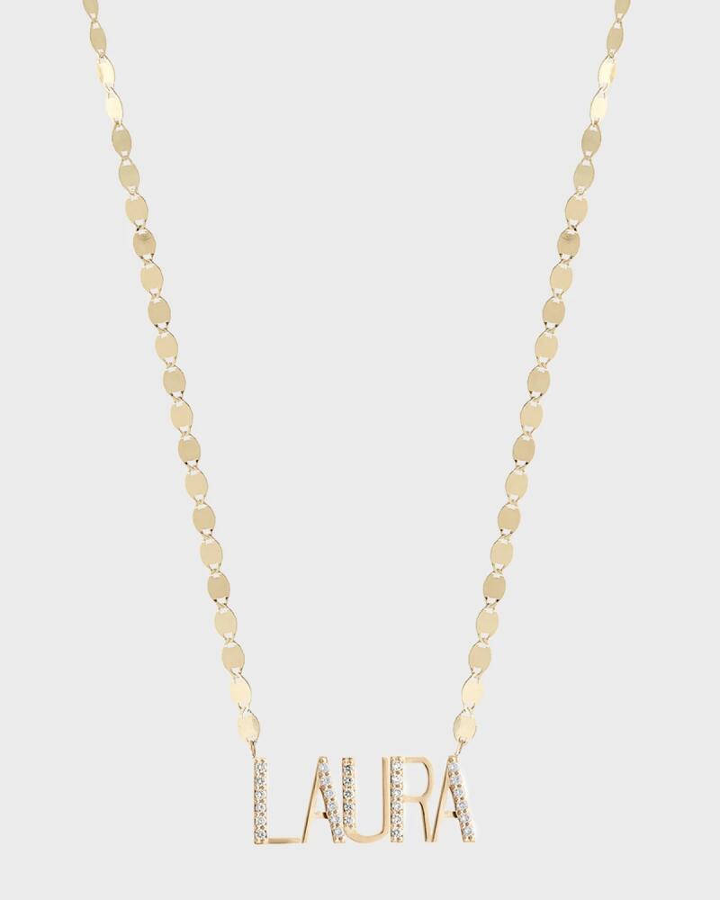 LANA Gold Personalized Five-Letter Pendant Necklace w/ Diamonds Cover