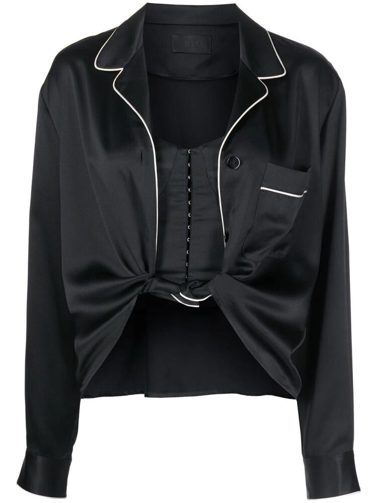 RTA Claudia bustier shirt - Black Cover